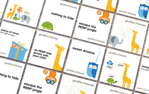 giraffe & friends — social posts