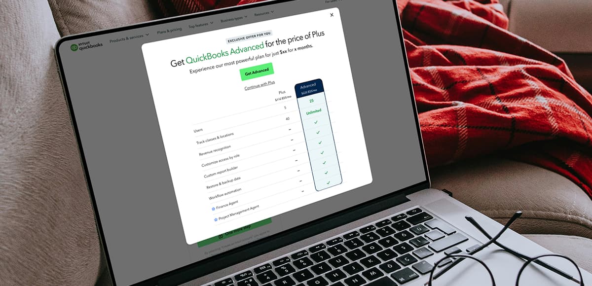 Reversing SKU mix decline — QuickBooks Canada pricing page